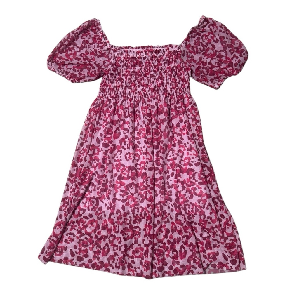 Baum Und Pferdgarten smocked pink animal print sundress mini summer flirty sz S - Picture 3 of 10